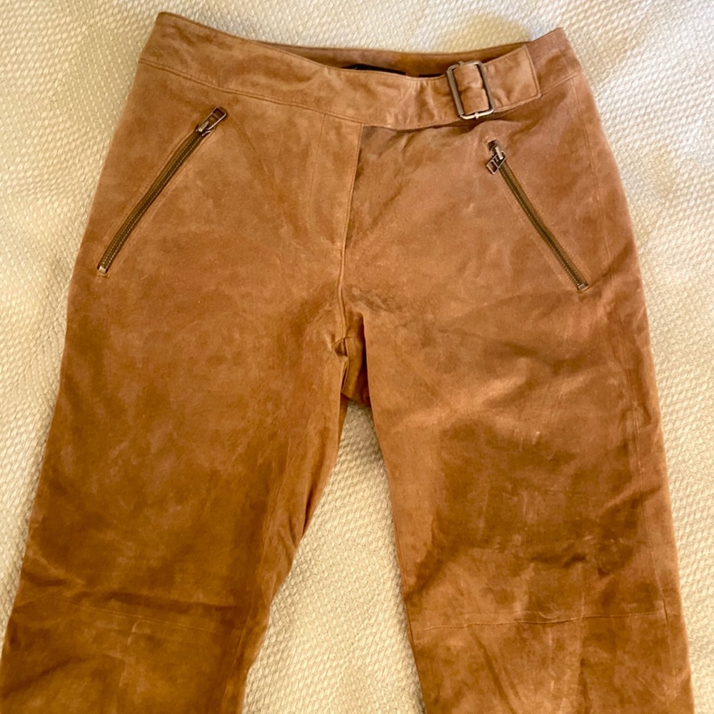 Suade tan Context size 2 long pants